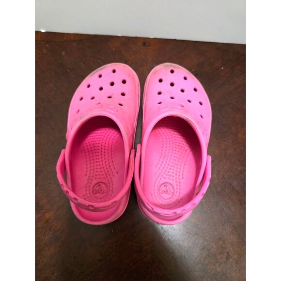 Crocs Pink Toddler Clogs Adjustable Heel Strap Size c8 - Picture 4 of 8